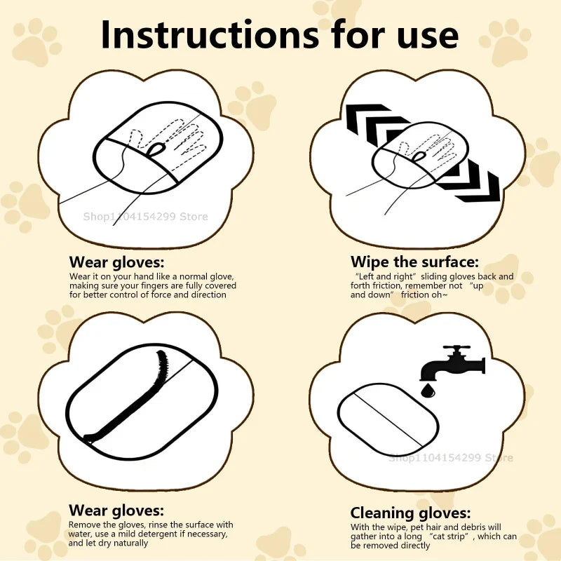 Pet Hair Removal Glove Cat & Dog Reusable - MyPetDollar.com