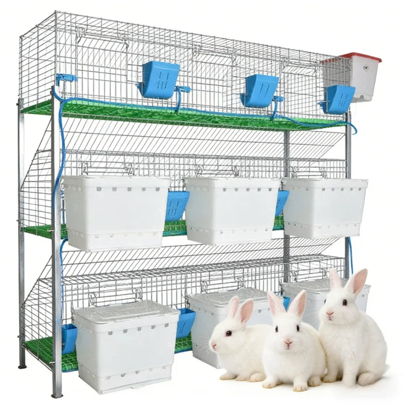 Commercial 3-Tier Rabbit Breeding Cages With - MyPetDollar.com