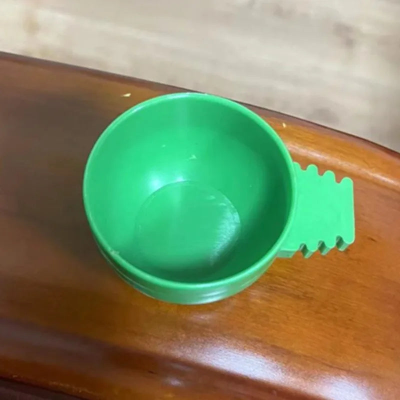 Concise Design Animal Food Cup Groove Round Bowl for Birds