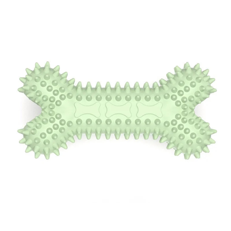 Rubber Dog Chew Toys Set Spiky Bone – 9 Colors