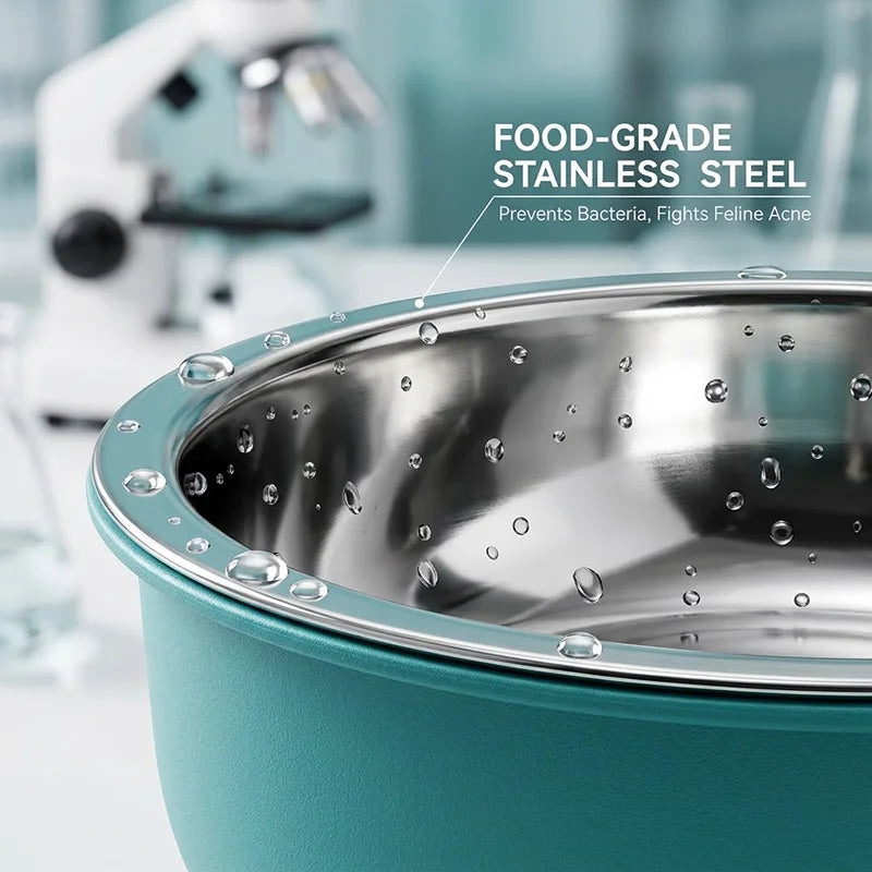 1PC Elevated Solid Color Stainless Steel - MyPetDollar.com