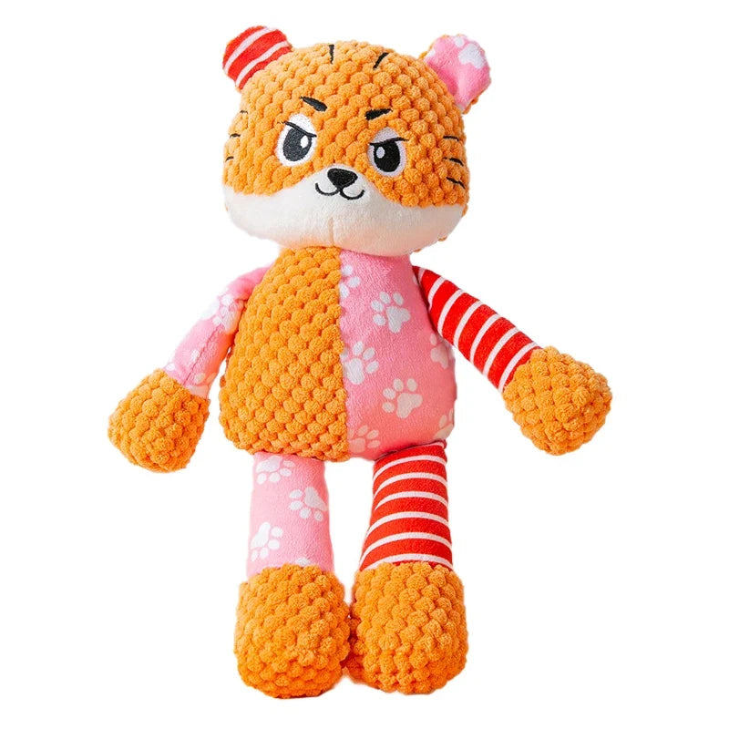 Dog & Cat Squeaky Plaything Animals Shape Pet Plush, Interactive