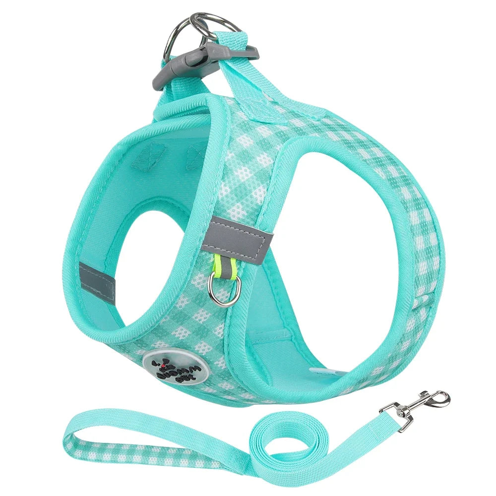 Checkered Pet Harness Cat Leash Small Dog - MyPetDollar.com