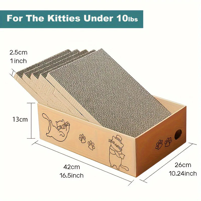 Corrugated Cardboard Cat Scratch Board Rectangular Double