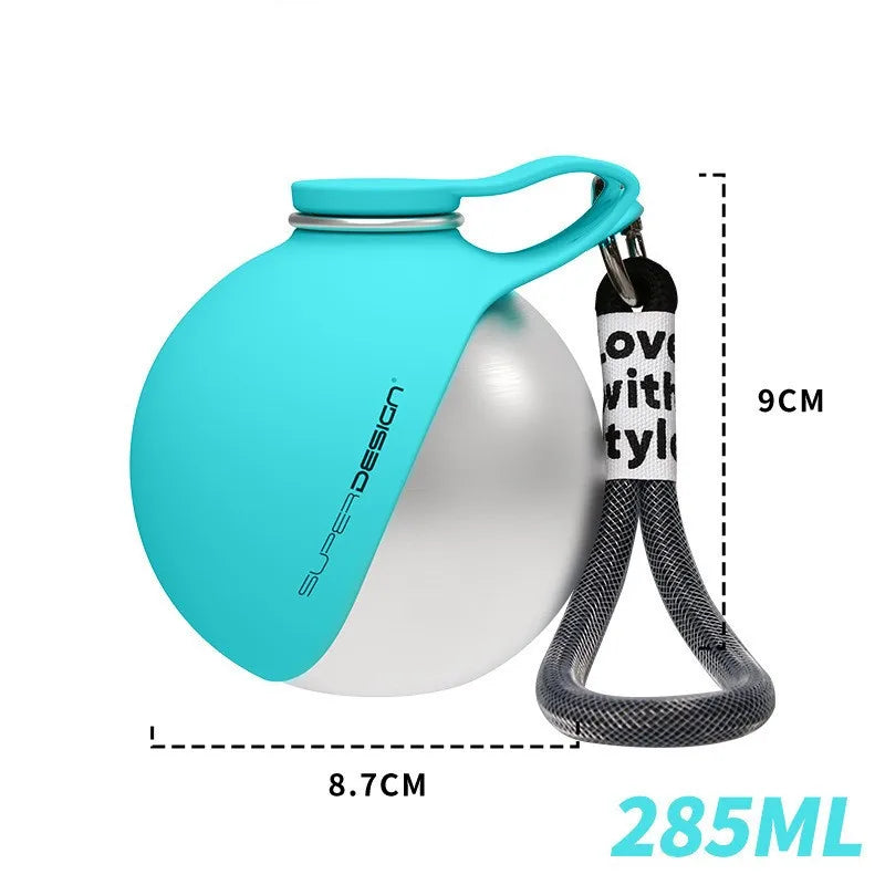 Portable Dog Water Bottle Stainless Steel Travel Cat Dispenser