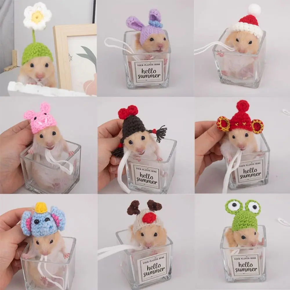 Portable Cartoon Hamster Hat Handmade Soft - MyPetDollar.com
