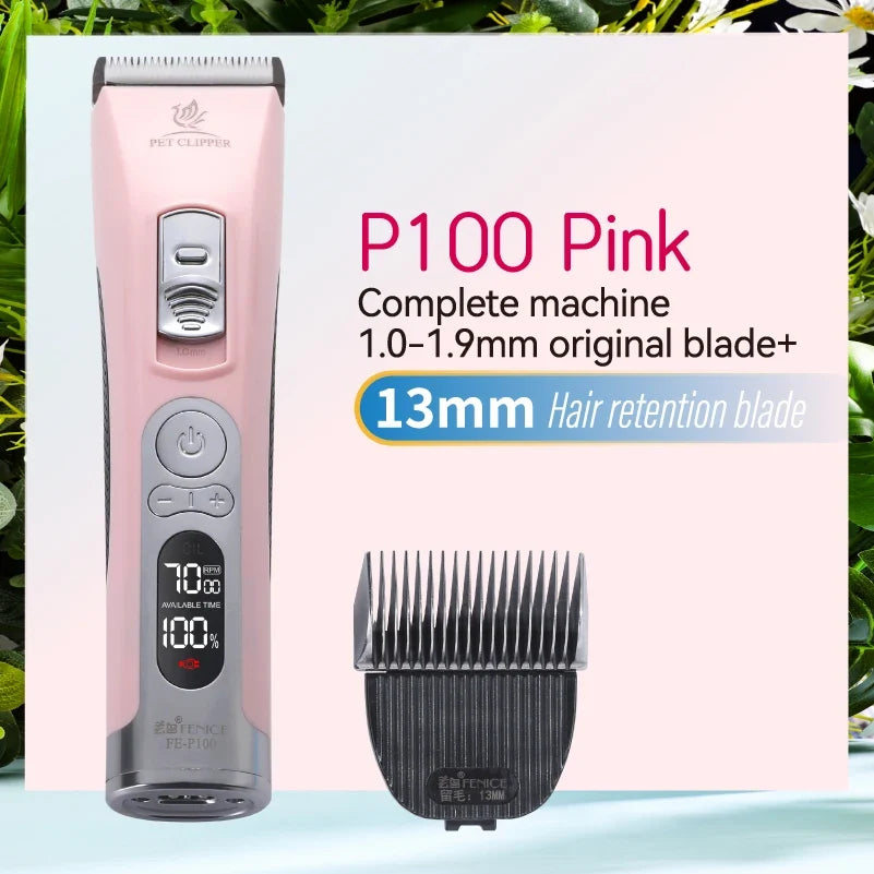 Fenice P100 Professional LCD Screen Dog & Cat Clippers, Rechargeable