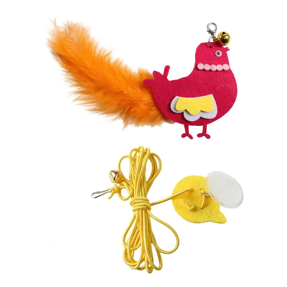 Self-play Cat Plaything Swinging with Elastic Rope