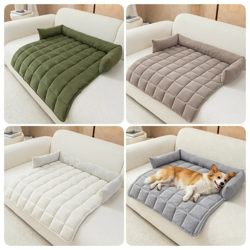 2026 New Style Corduroy Pet Dog Sofa Cushion - MyPetDollar.com