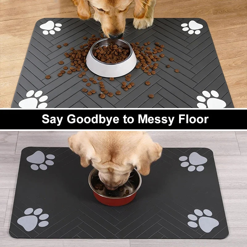 Rubber Pet Feeding Mat for Food and Water Bowl – view 6