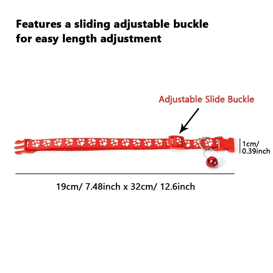 Adjustable Footprint Pet Collar Cute Soft - MyPetDollar.com