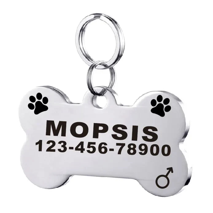 Customized Dog ID Tag Stainless Steel Pet - MyPetDollar.com