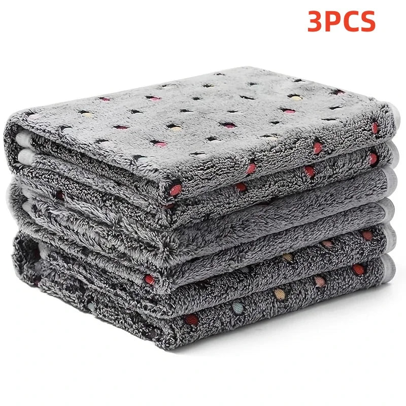 3PCS Soft Fluffy Pet Blanket Cute Dot - MyPetDollar.com