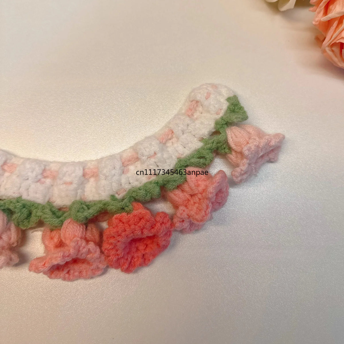 Pet Knitted Collar with Lily of the Valley - MyPetDollar.com