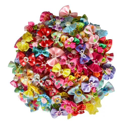 20pcs/lot Pet Dog Cat Hair Bows Mix Color - MyPetDollar.com
