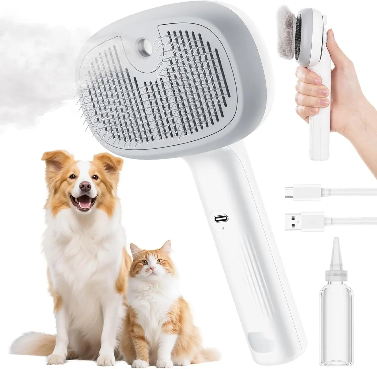 Hot Cat Brush with Steam Dog Spray Pet Steam - MyPetDollar.com