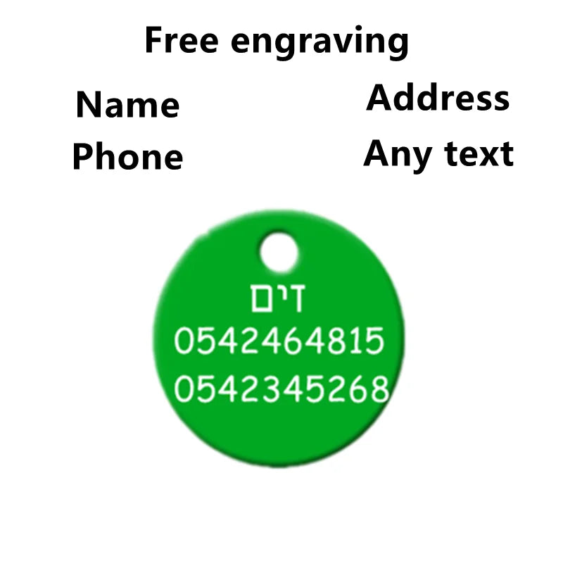 2pcs Free Laser Engraving Pet Dog ID Tag Cat - MyPetDollar.com