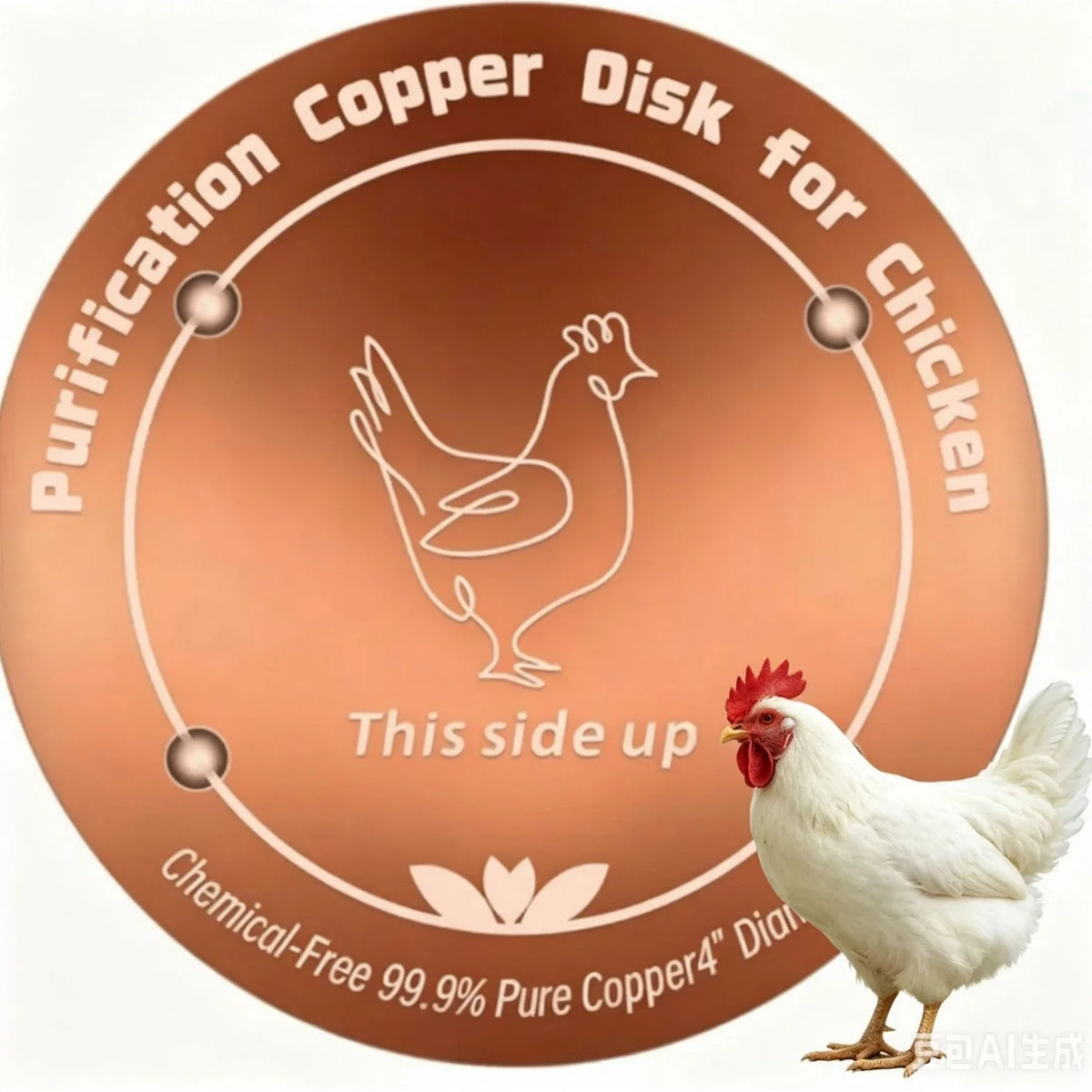 10CM Bird Bath Copper Disk Purification Tray - MyPetDollar.com