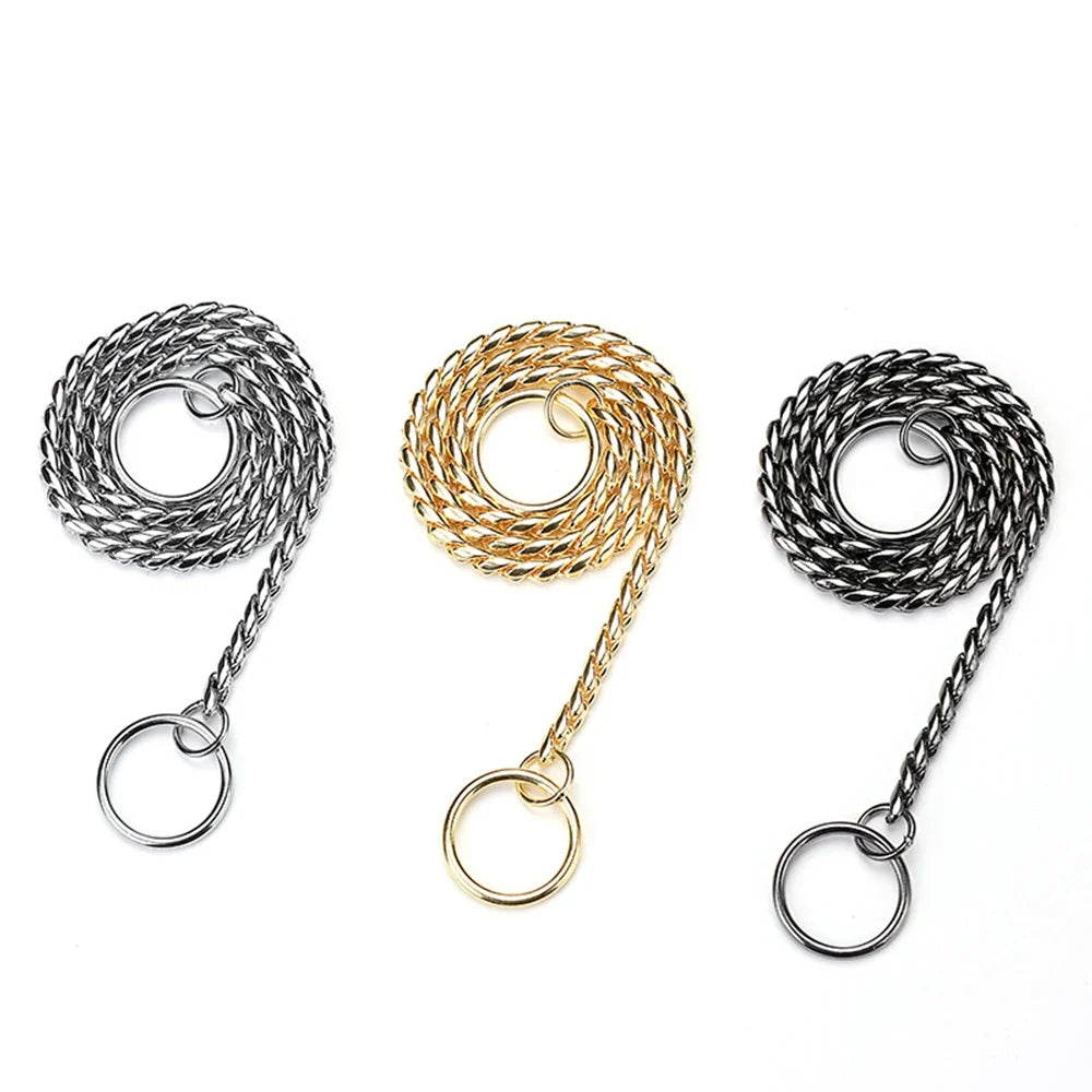 Snake Chain Dog Choke Collar Stainless Steel - MyPetDollar.com