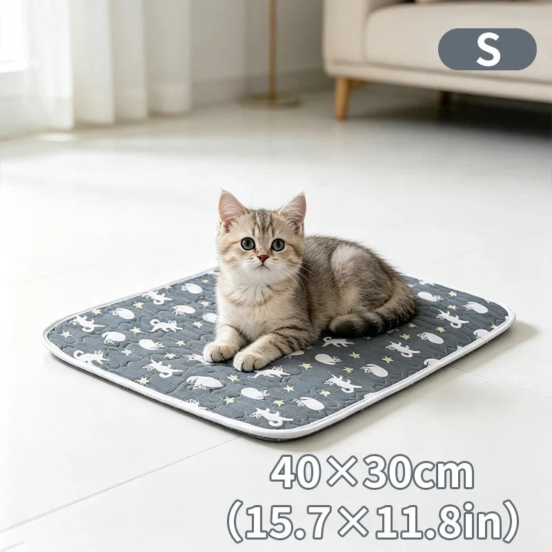 Non-Slip Summer Ice Silk Pet Cooling Mat Waterproof Dog & Cat Sleeping