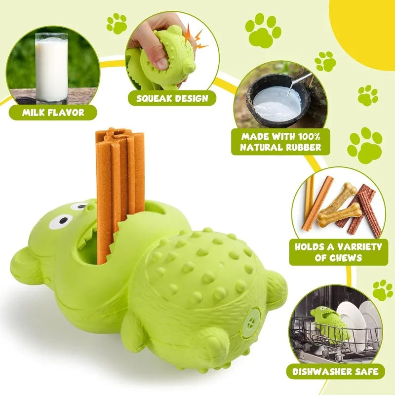Dog Toys Tyre Natural Rubber Squeaks Strong - MyPetDollar.com