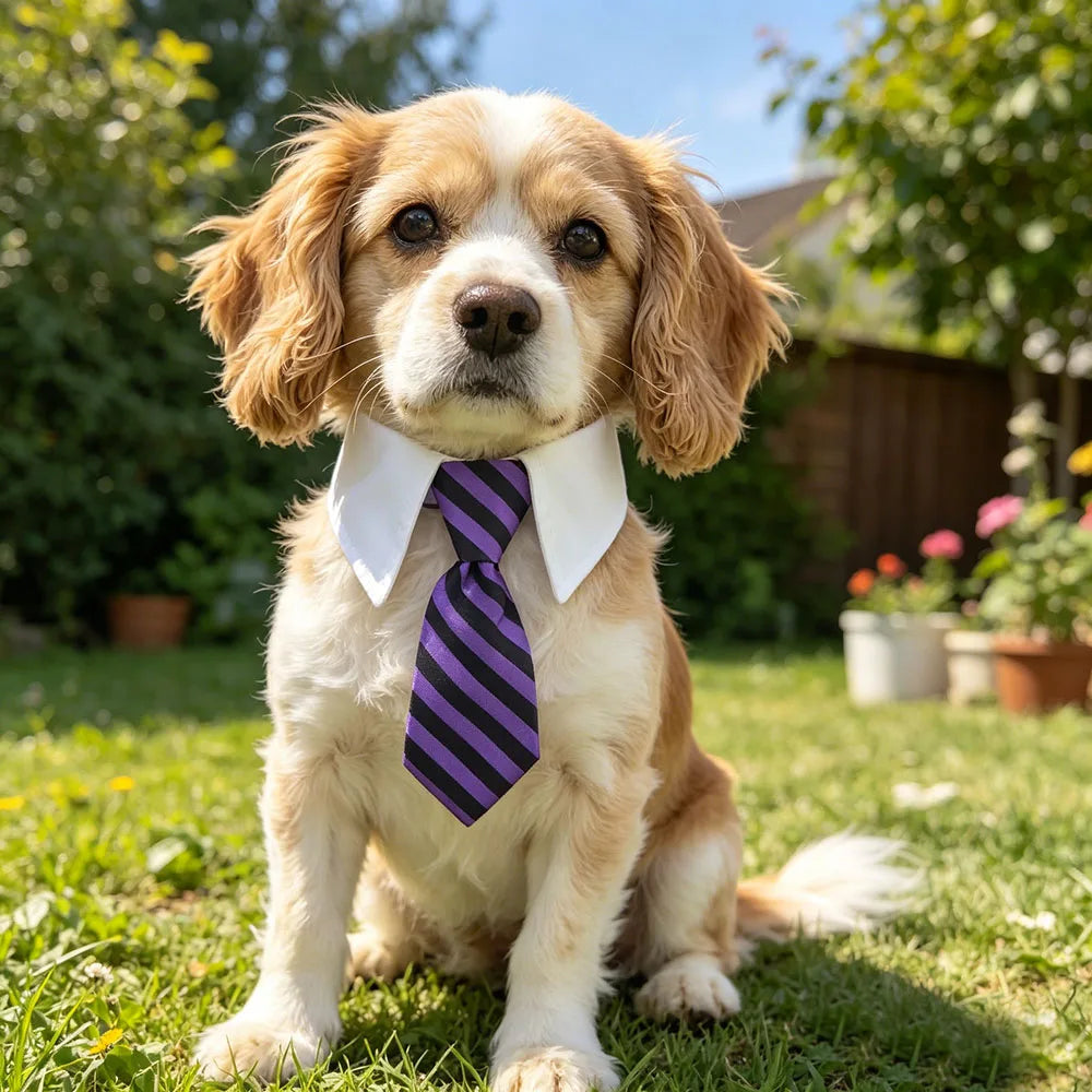 Cat Dog Tie with Collar Adjustable Puppy - MyPetDollar.com