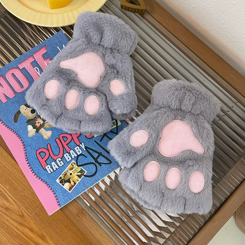 Soft Lovely Plush Cat Claw Paw Gloves – 8 Colors