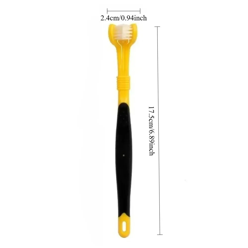 Three-Sided Pet Toothbrush Bad Breath Tartar - MyPetDollar.com