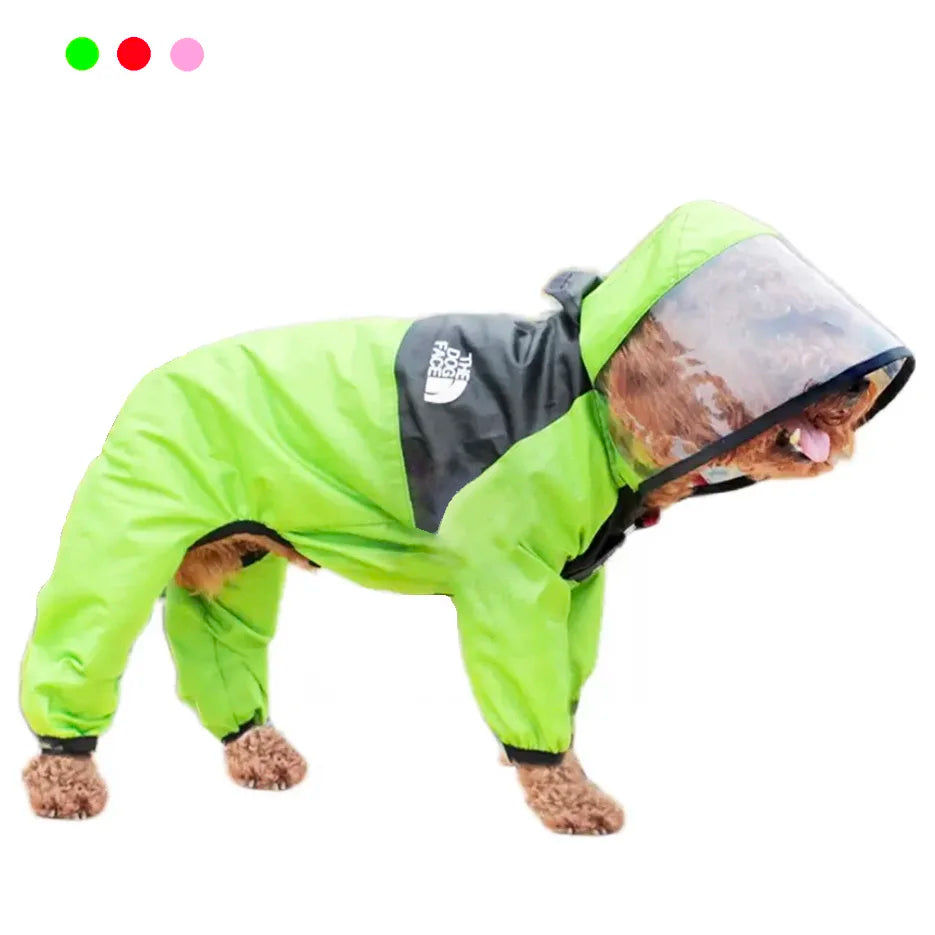 Pet Dog Raincoat Transparent Hooded Jumpsuit - MyPetDollar.com