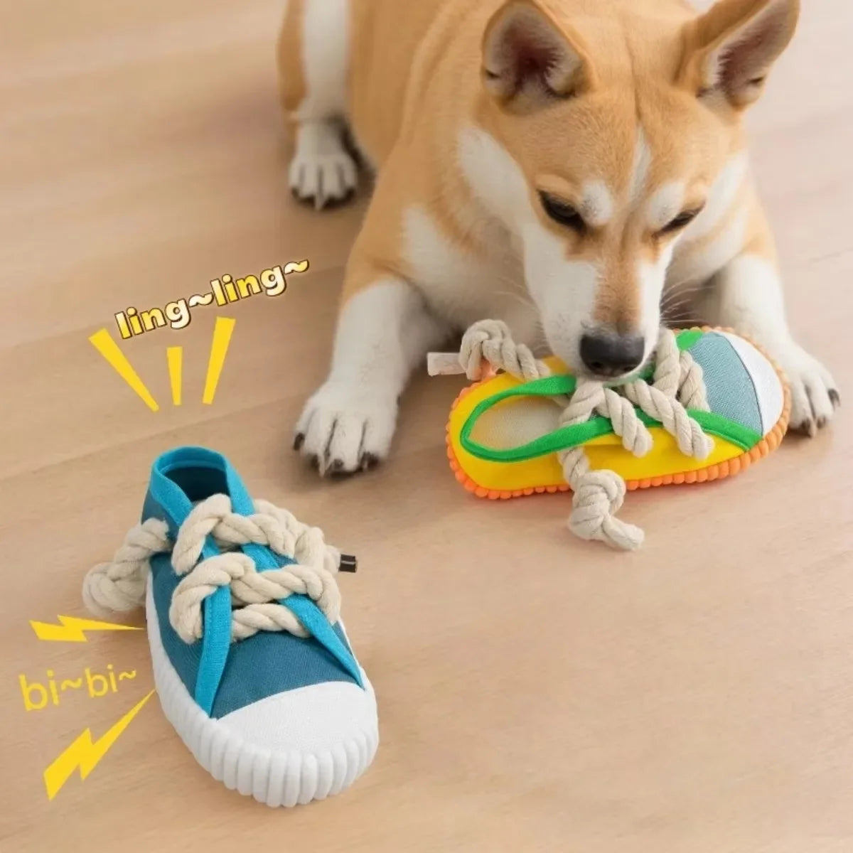 Squeaky Dog Toy Shoe Shape for Small Medium - MyPetDollar.com
