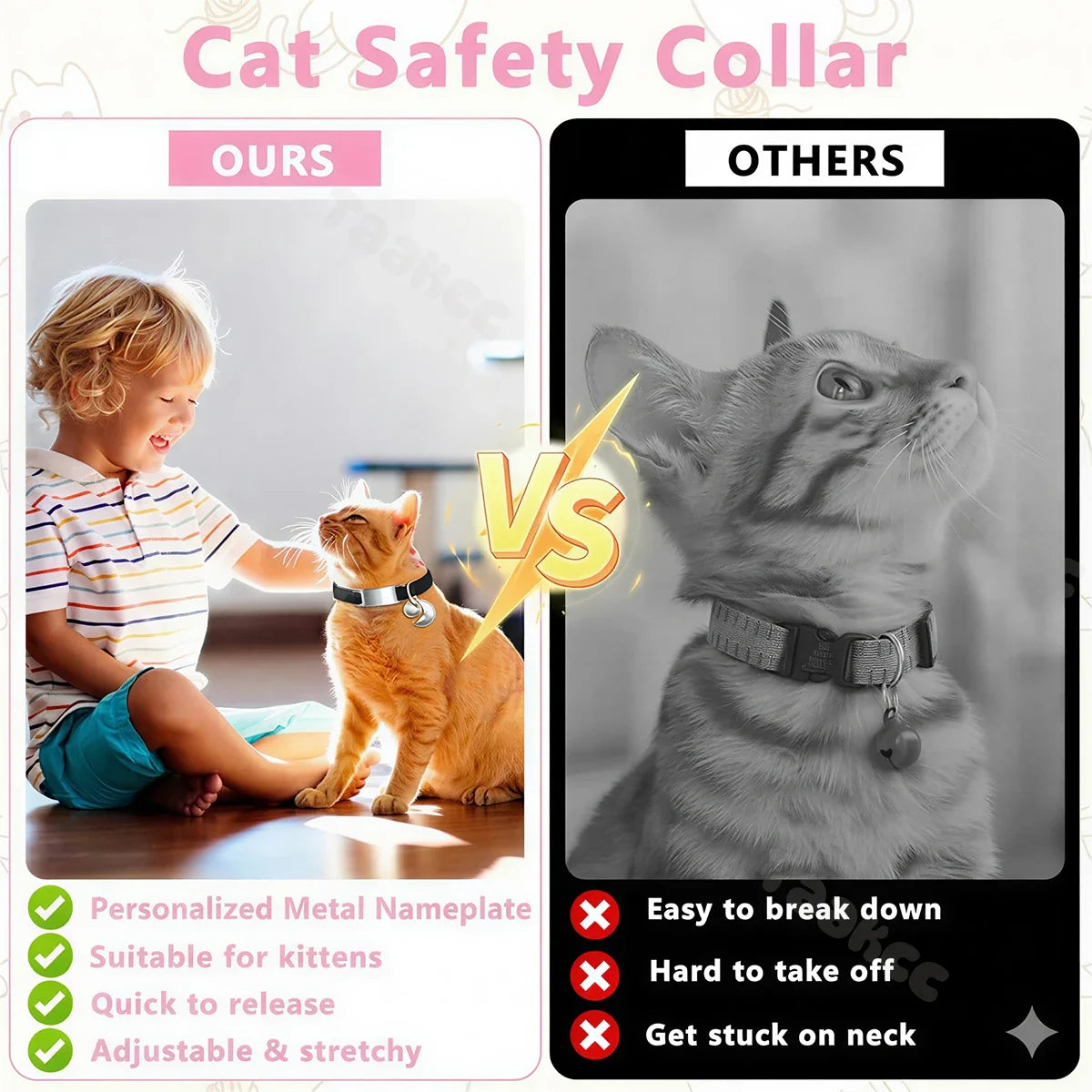 Customized Fashion Elastic Cat Collar Free - MyPetDollar.com