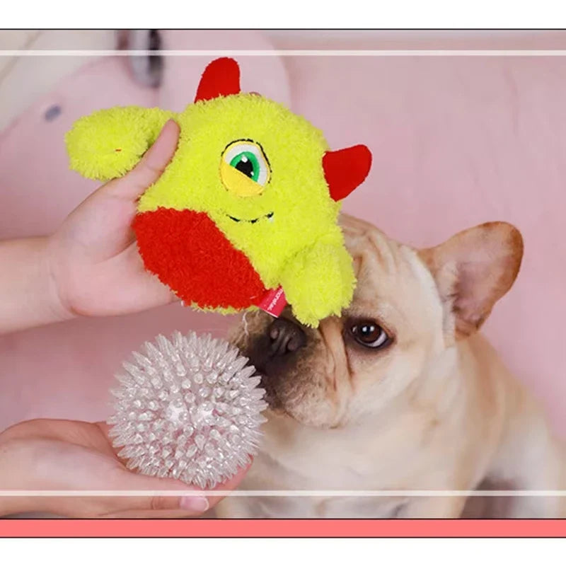 OUZEY Squeaker Dogs Balls Toy Bite Resistant - MyPetDollar.com
