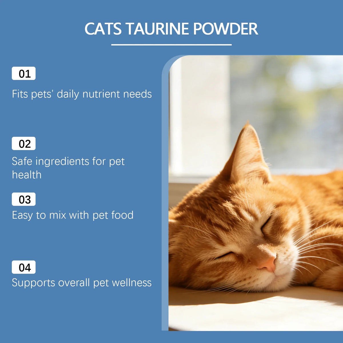 Cat Taurine Powder - Gentle, Comfortable, - MyPetDollar.com