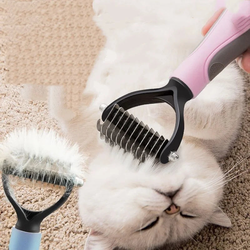 Stainless Steel Double Sided Pet Deshedding - MyPetDollar.com