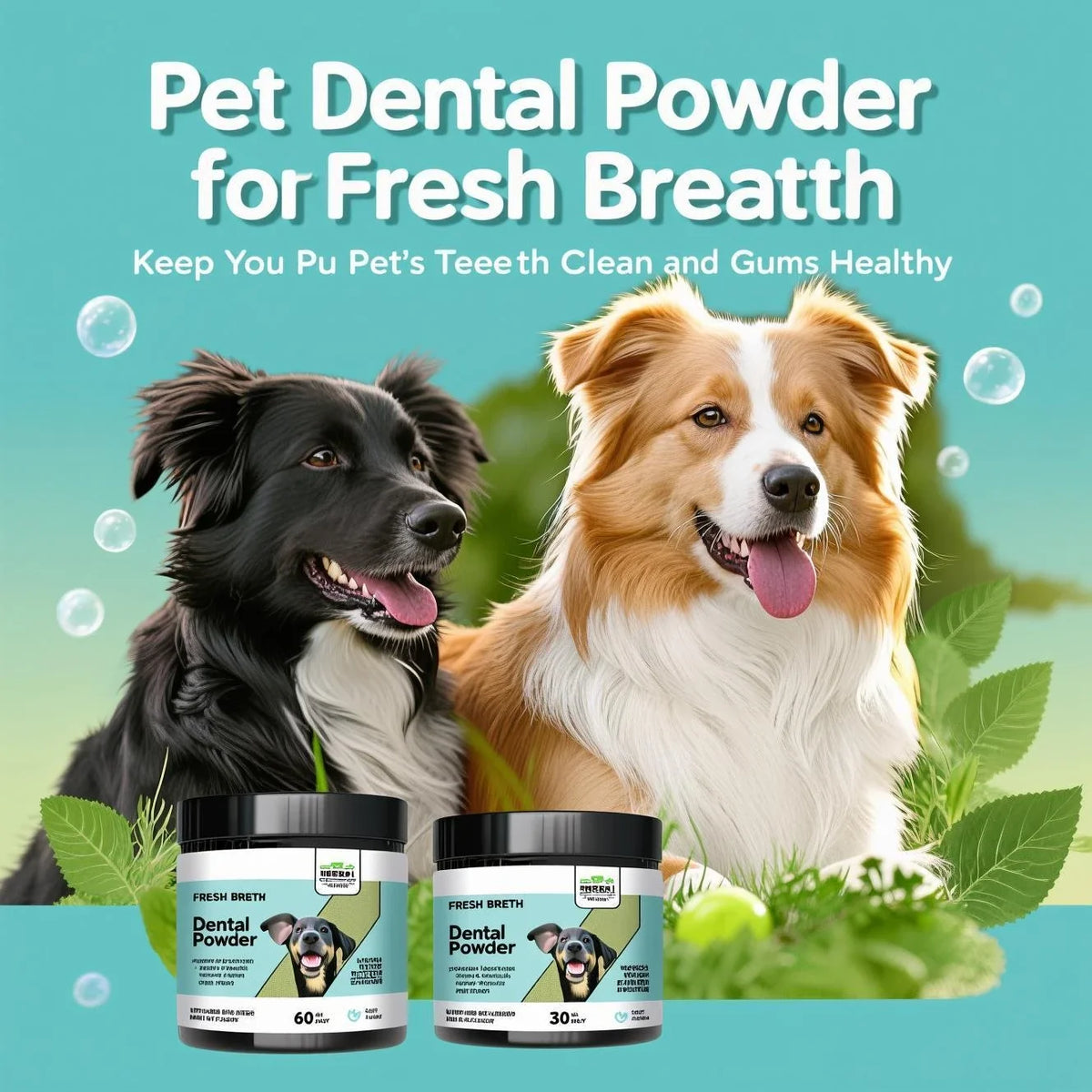 Pet Dental Care Powder – Mint Formula for - MyPetDollar.com