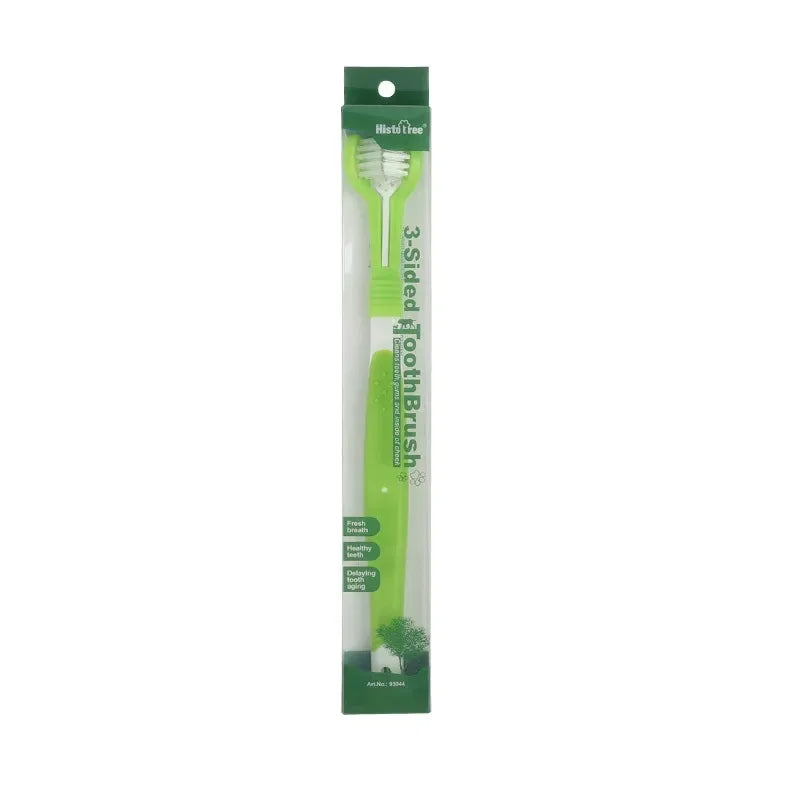 Three-sided Pet Toothbrush Bad Breath Tartar Removal Teeth