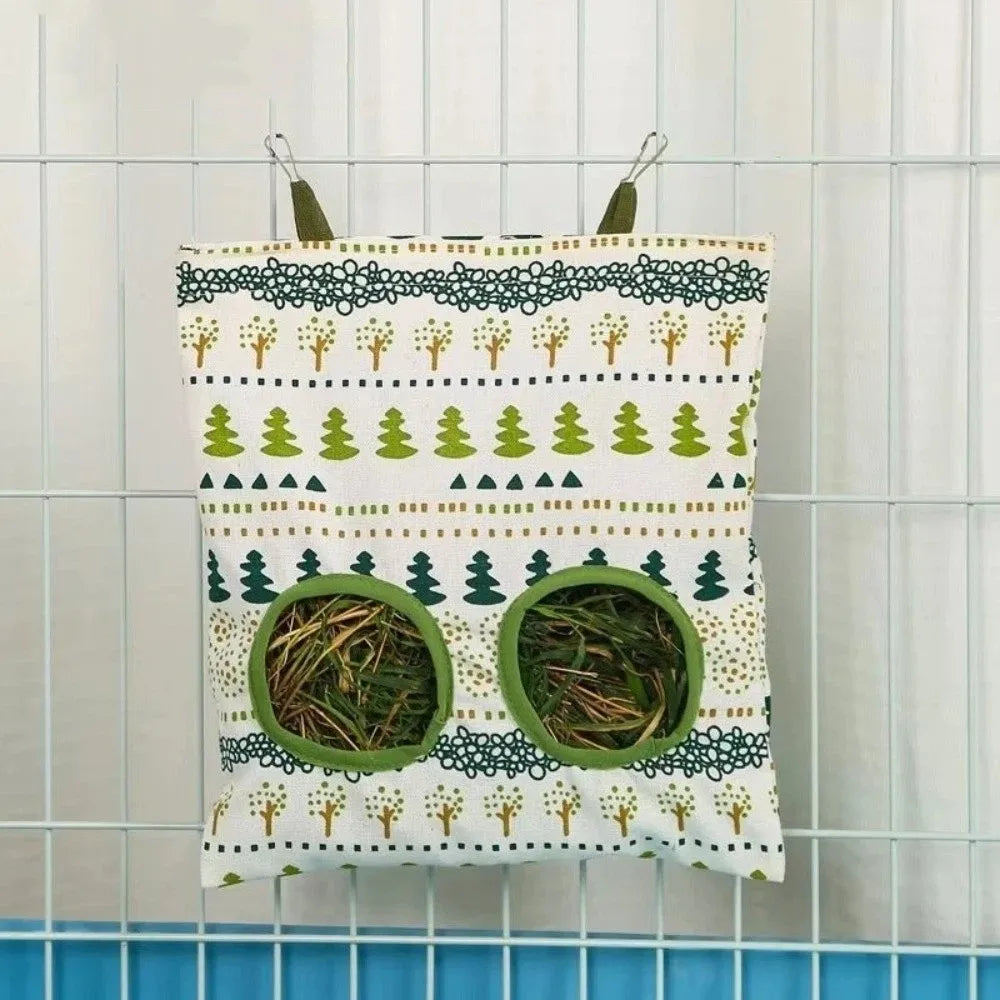 New 2/3 Holes Hanging Hay Bag Rabbit Ears - MyPetDollar.com