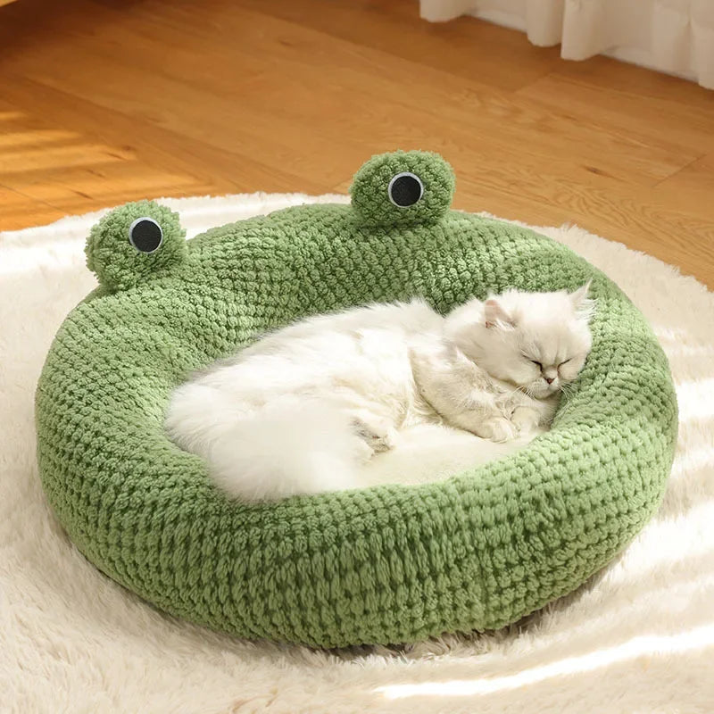 Plush Pet Nest Winter Protect Cold Warm Dog Den Cat Villa Small