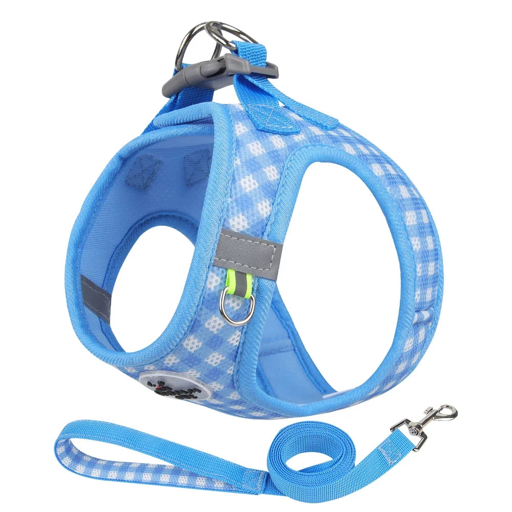 Checkered Pet Harness Cat Leash Small Dog - MyPetDollar.com