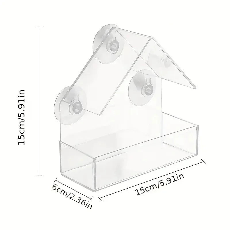 Window Bird Feeder with Strong Suction Cups – 2 Colors