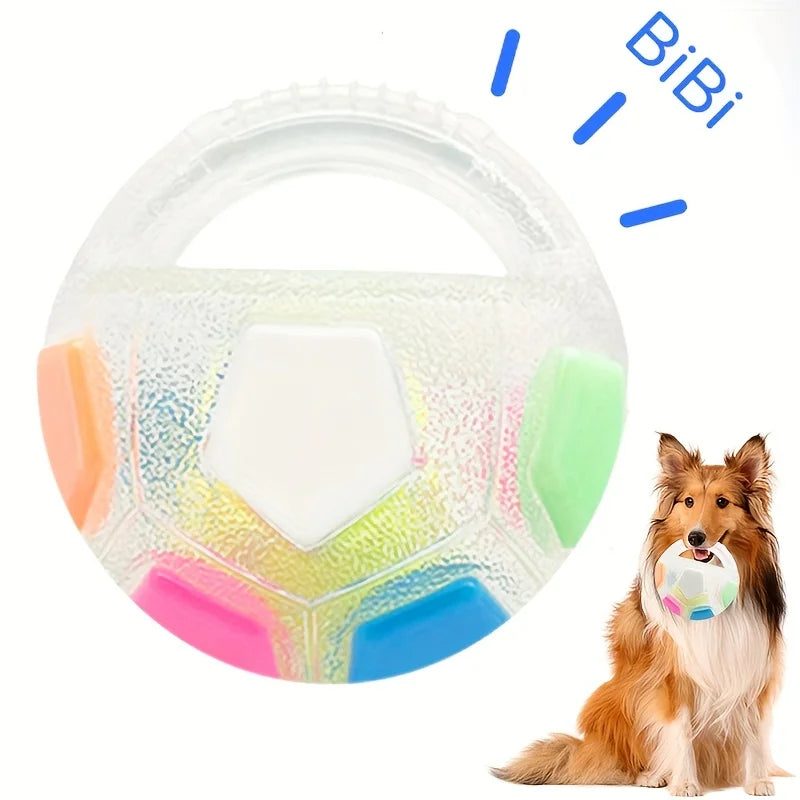 Soccer Ball Pet Vocal Toy, Durable TPR Material Dog Toy – 3 Colors