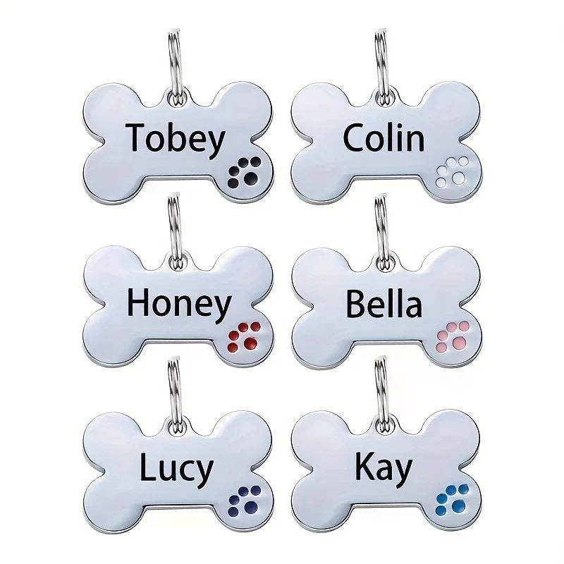 Customized Bone Shape Pet Surname Tag, - MyPetDollar.com