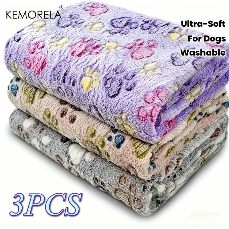 3pcs KEMORELA Ultra Soft Fleece Dog Blankets - MyPetDollar.com