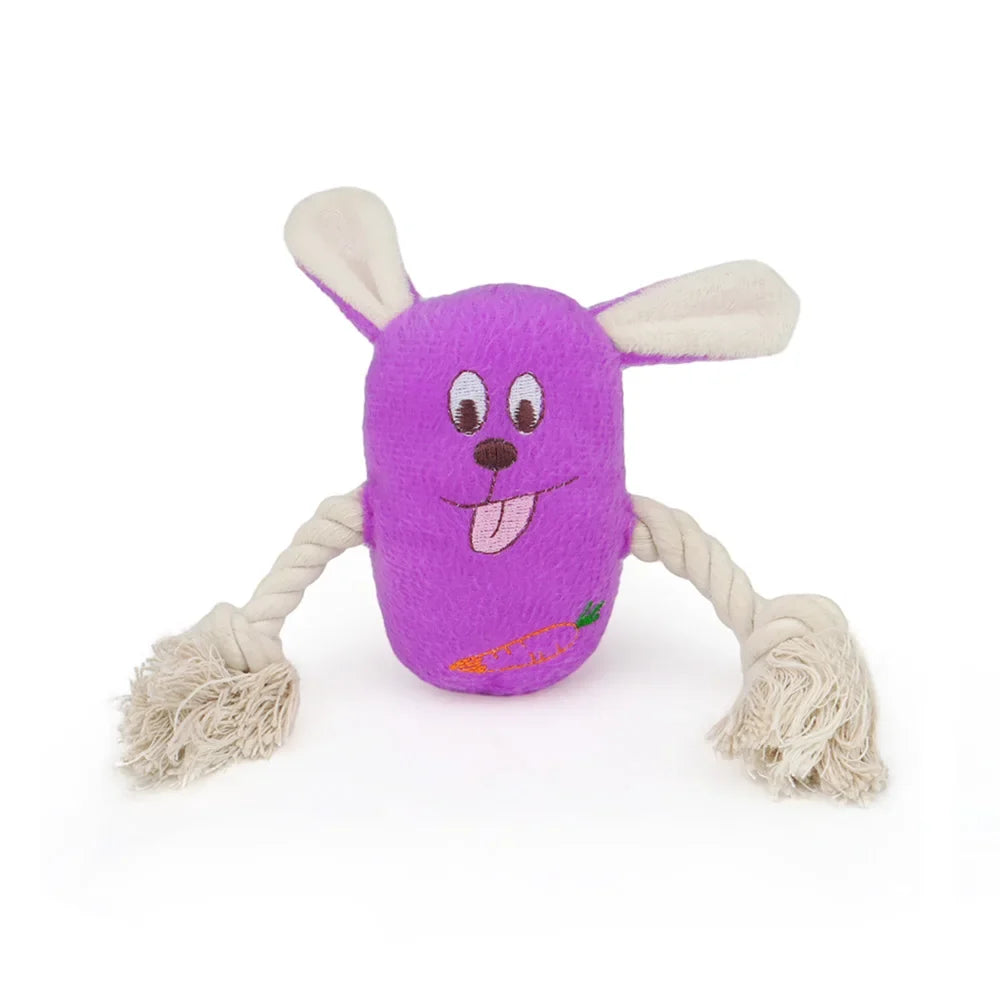 Soft Plush Mouse Pet Toy Cute Animal Rabbit Squeaky Sound