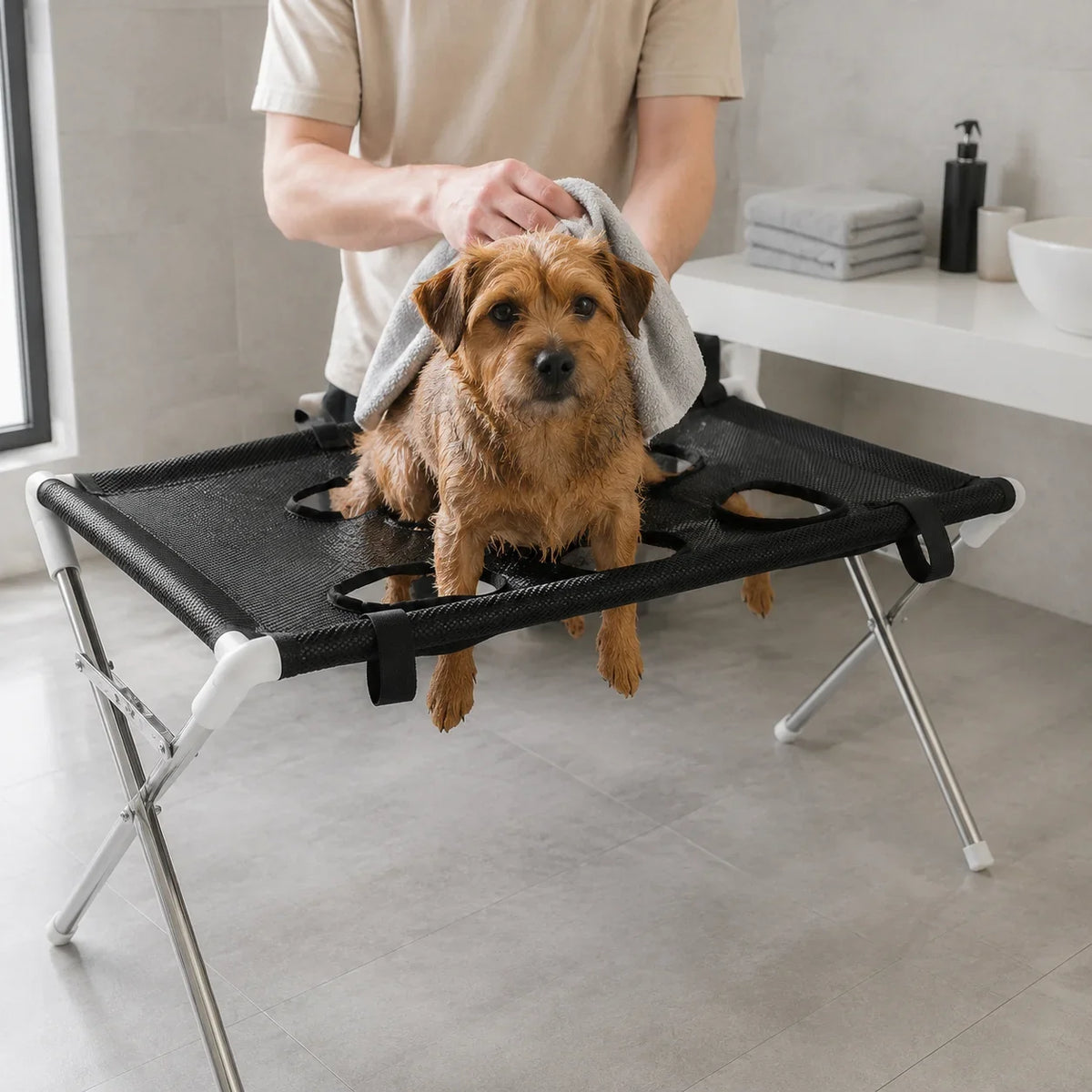 Portable Foldable Pet Grooming Stand - MyPetDollar.com