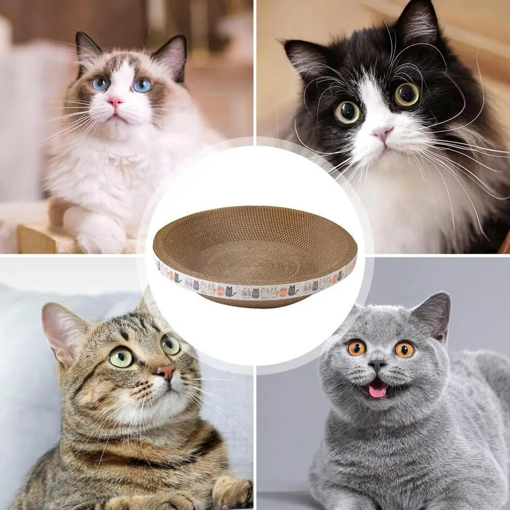Durable Corrugated Cat Scratcher Bed Round - MyPetDollar.com