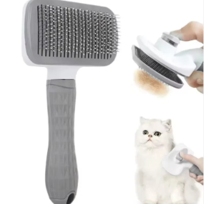 Dog Grooming Brush Cat Comb Self Cleaning Hair Remover
