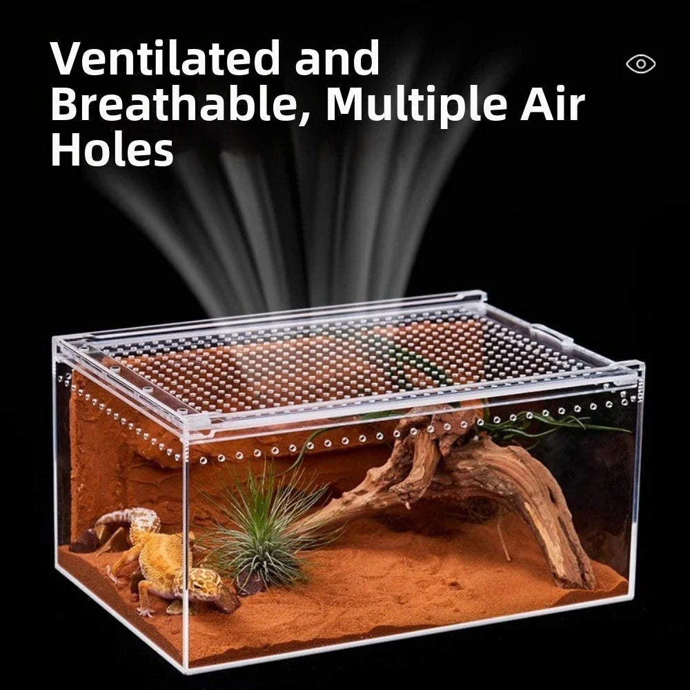 Transparent Reptiles Terrarium Ventilated - MyPetDollar.com