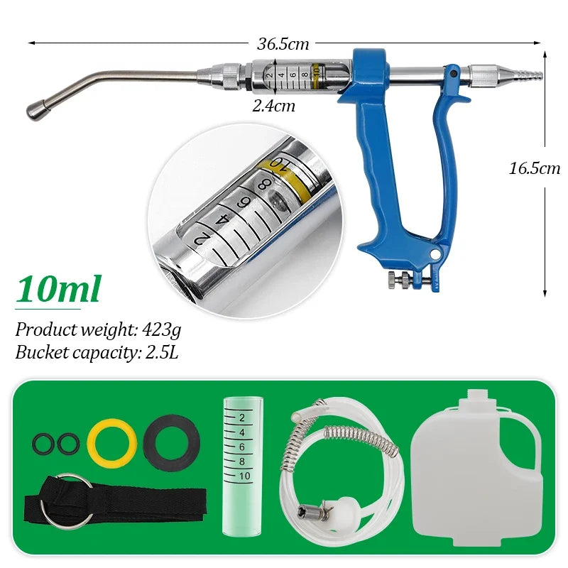 5 10 20 30ml Animal Veterinary Continuous Dosing Device – 4 Colors
