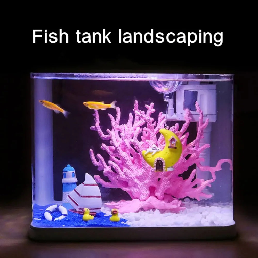 Fish Tank Aquascape Simulation Coral Water - MyPetDollar.com